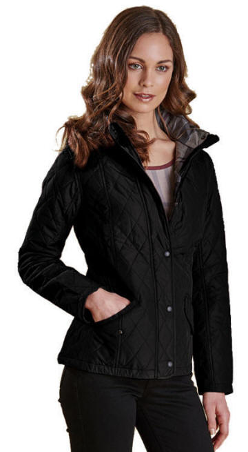 Ladies black barbour quilted hot sale jacket